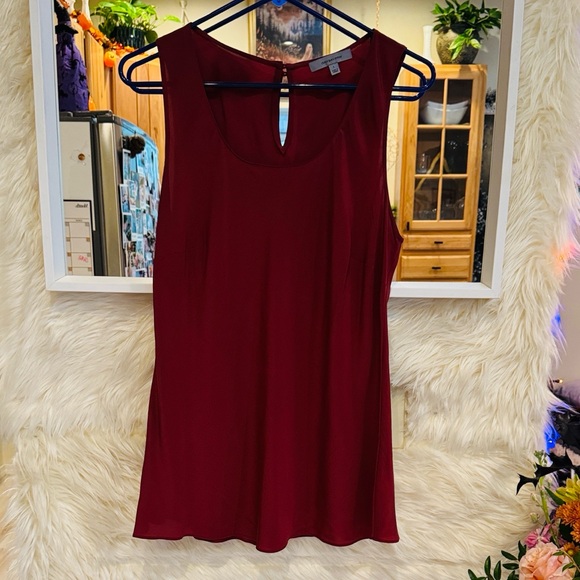 Classiques Entier Tops - Classiques Entier 100% Silk Sleeveless Blouse – Deep Wine Red | Size L